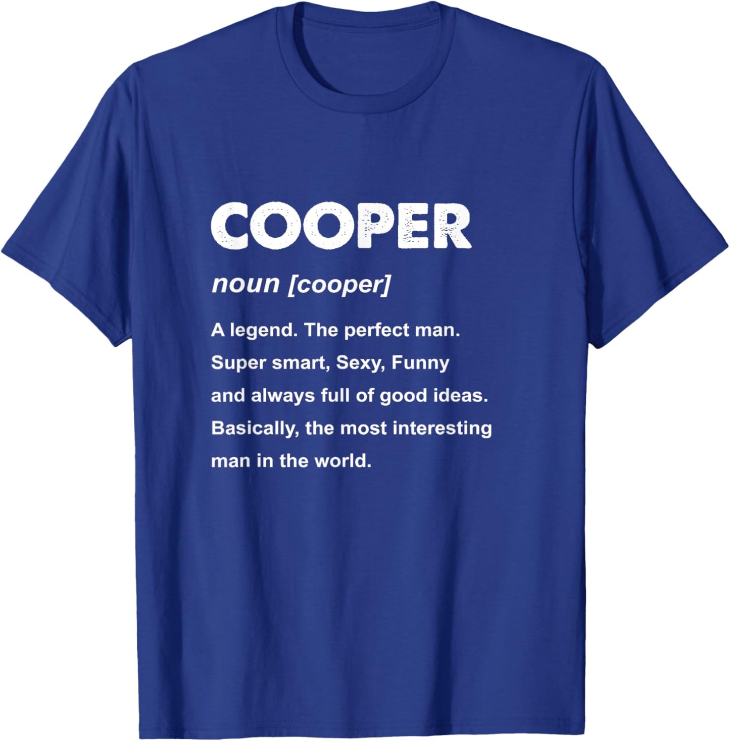Cooper Name T-Shirt - T-Shirt | Royal