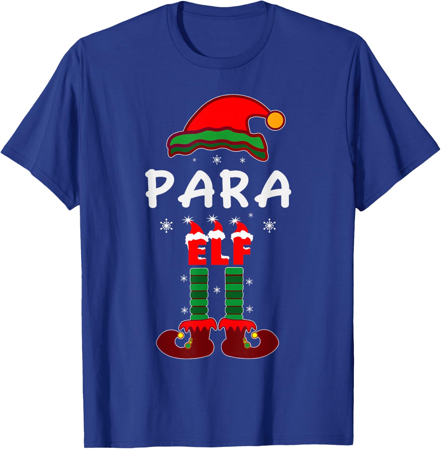 Paraprofessional Elf Matching Group Christmas Pajama T-Shirt - T-Shirt | Royal