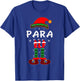 Paraprofessional Elf Matching Group Christmas Pajama T-Shirt - T-Shirt | Royal