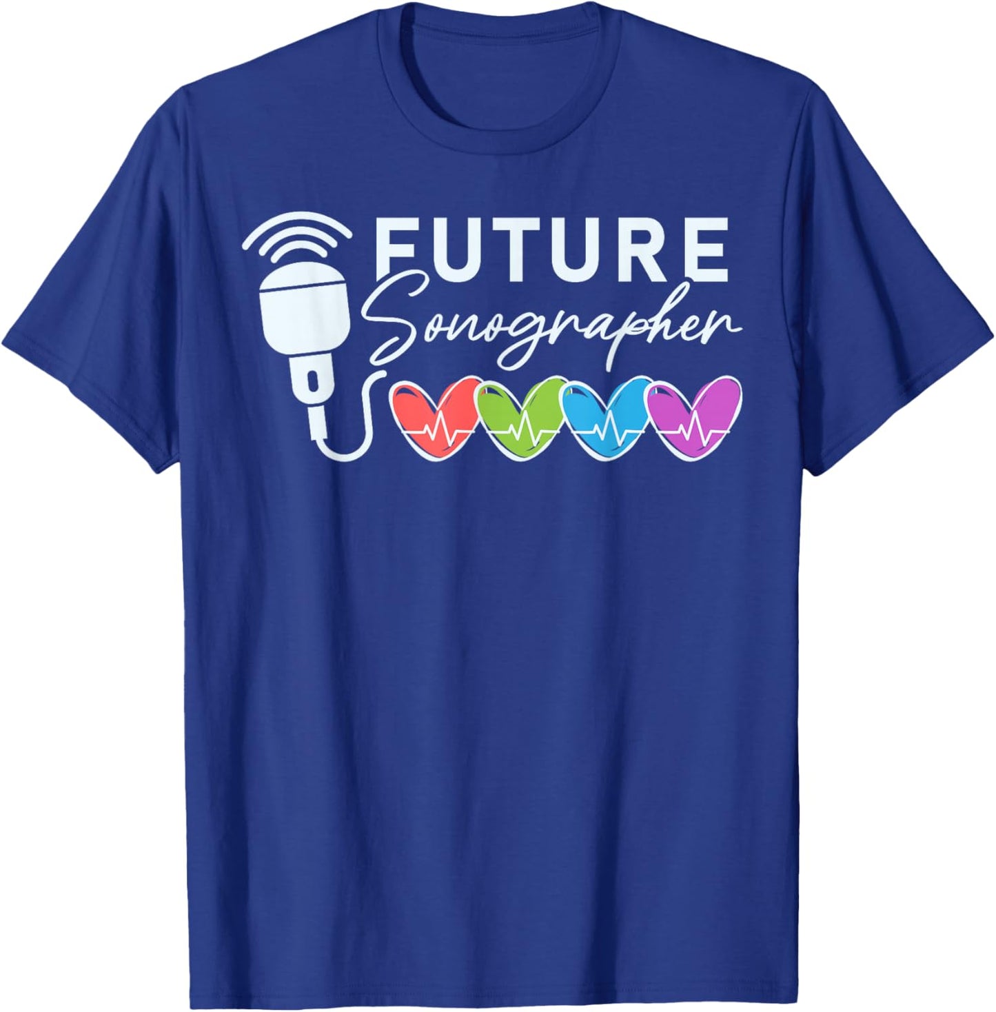 Future Sonographer Heart Sonography Graduation T-Shirt - T-Shirt | Royal