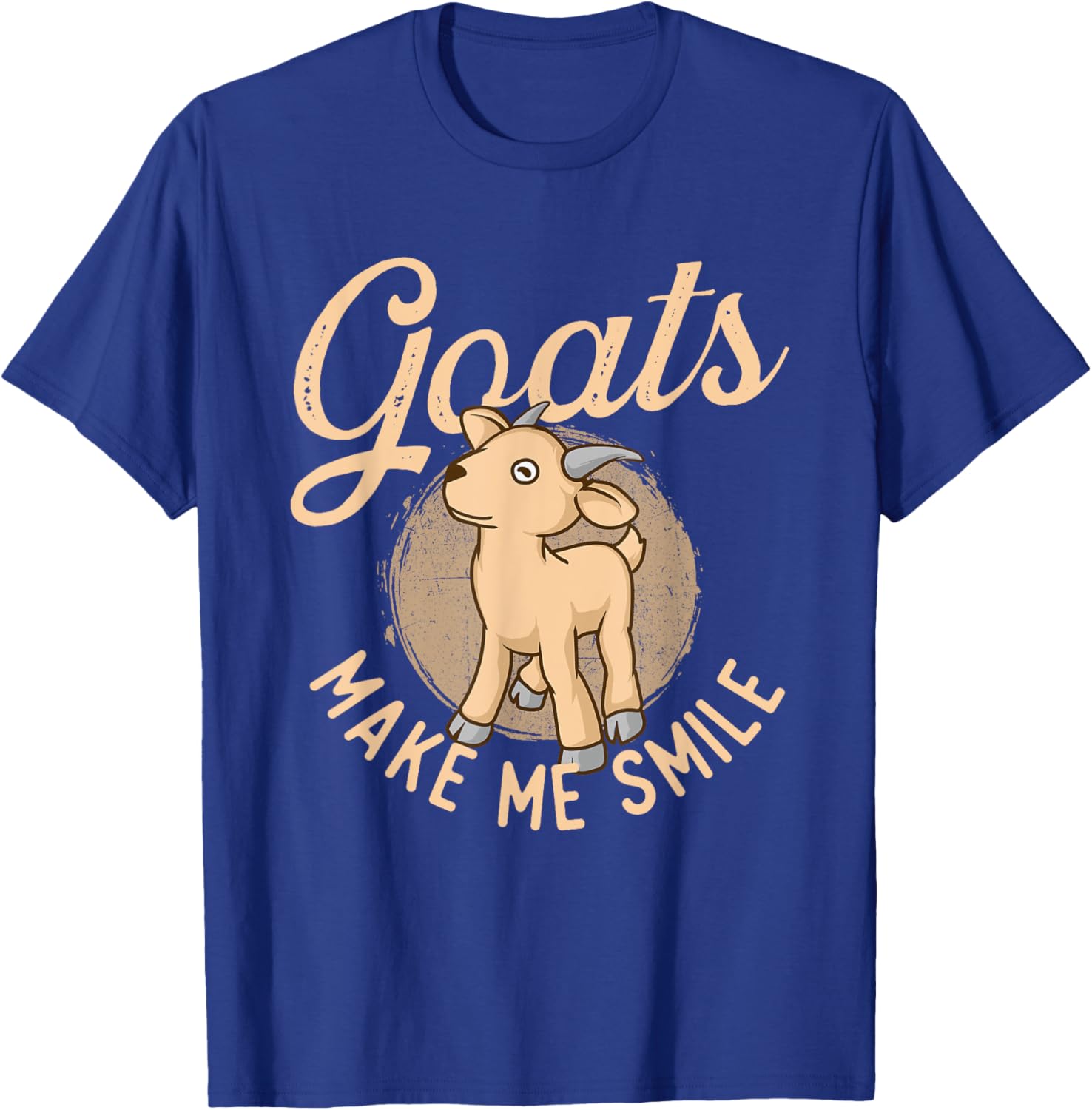 Goats Make Me Smile - Goat Lover Animal Whisperer Farming T-Shirt - T-Shirt | Royal
