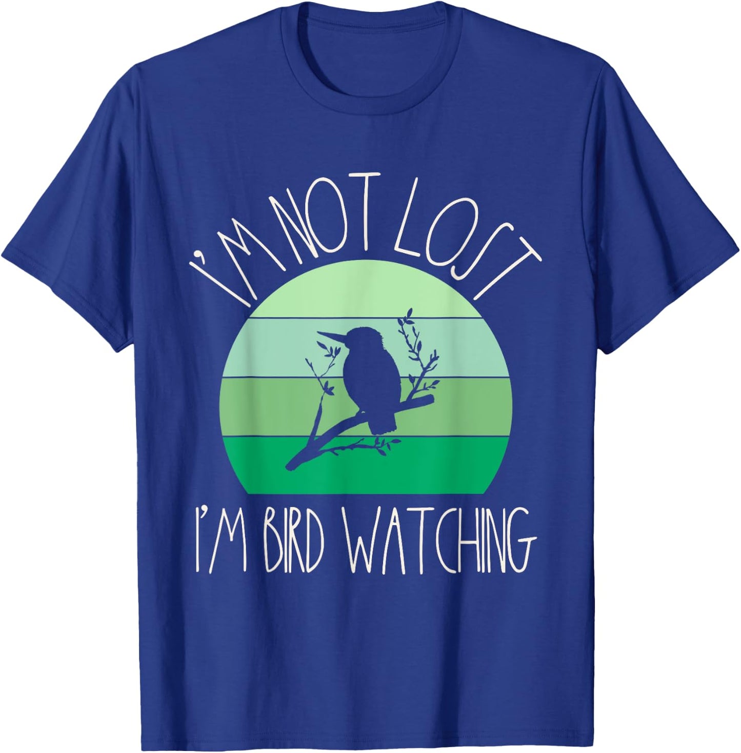 Funny Birder Retro Women Birding Ornithology Bird Watcher T-Shirt - T-Shirt | Royal