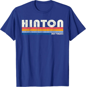 Vintage 70s 80s Style Hinton WV T-Shirt - T-Shirt | Royal