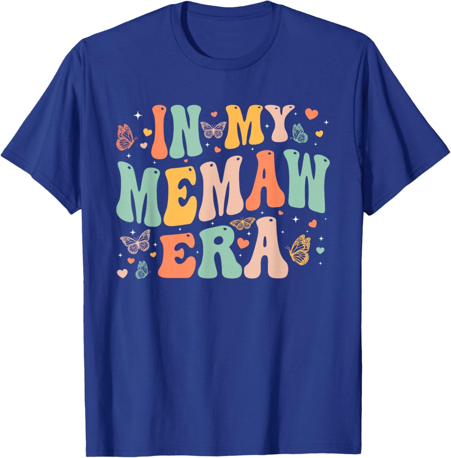 Retro Groovy In My Memaw Era Mother's Day Gifts Women T-Shirt - T-Shirt | Royal