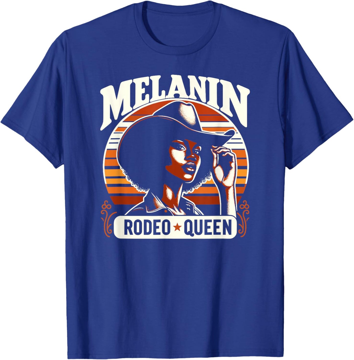 African American Cowgirl, Vintage Melanin Rodeo Queen T-Shirt - T-Shirt | Royal