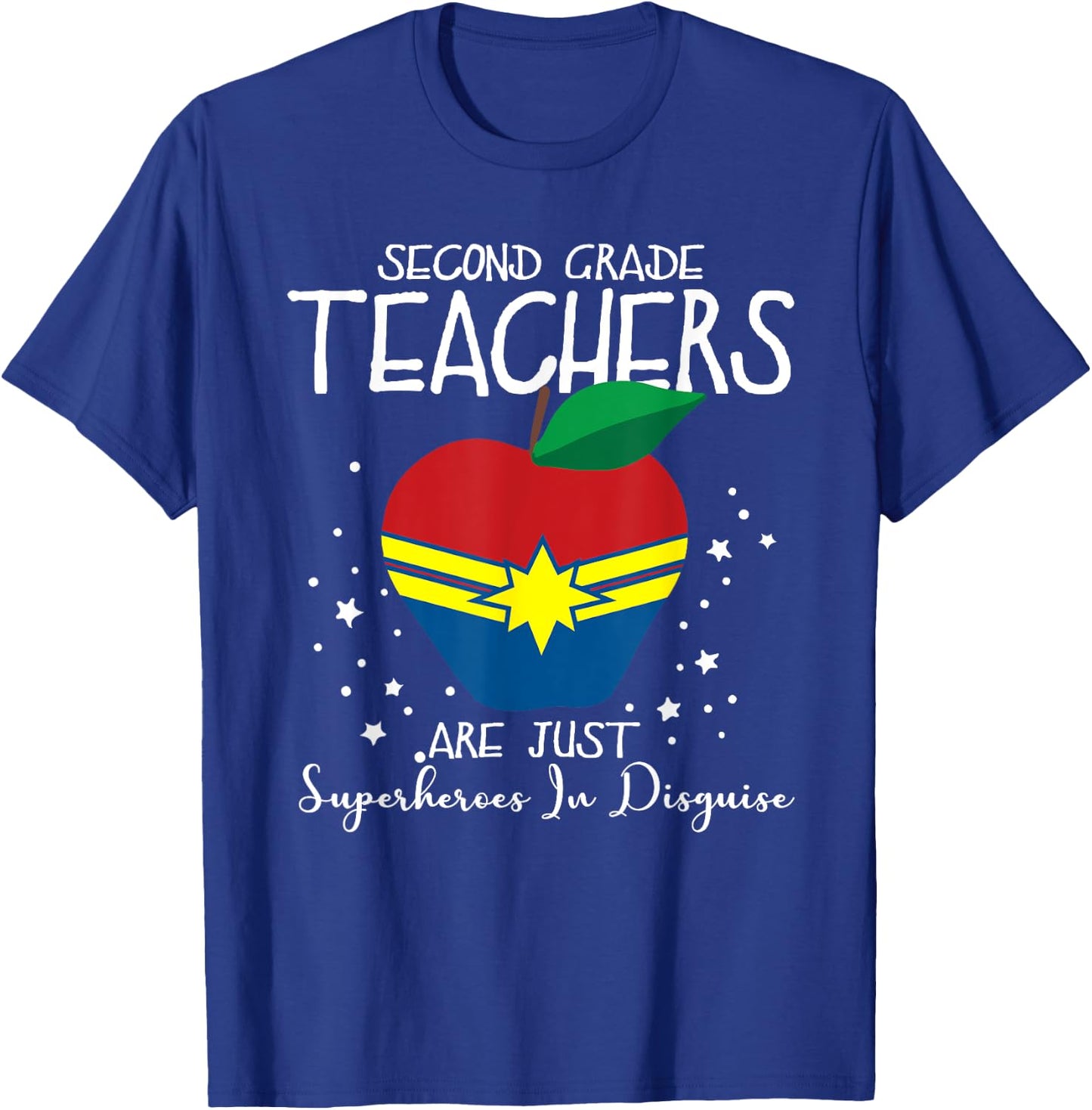 2nd Grade Teachers Are Just Superheroes In Disguise Gift Men Women T-Shirt - T-Shirt | Royal