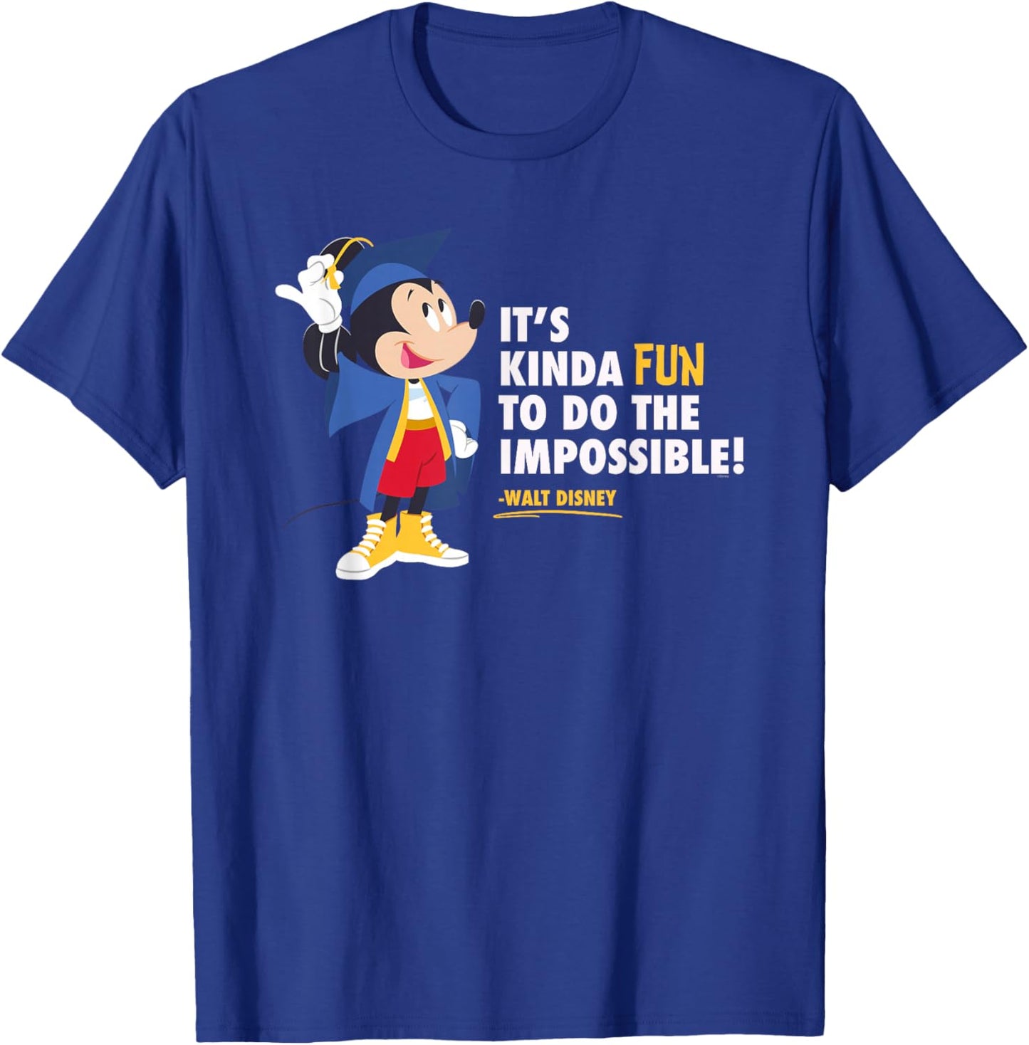 Disney Mickey Mouse Graduation New Grad Do The Impossible T-Shirt - T-Shirt | Royal