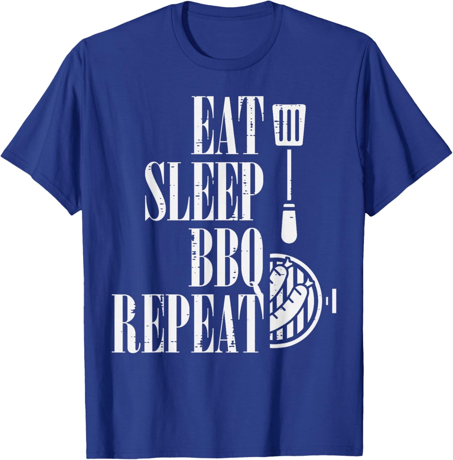 Eat Sleep Bbq Repeat Funny Barbecue Grilling Women Men Kids T-Shirt - T-Shirt | Royal