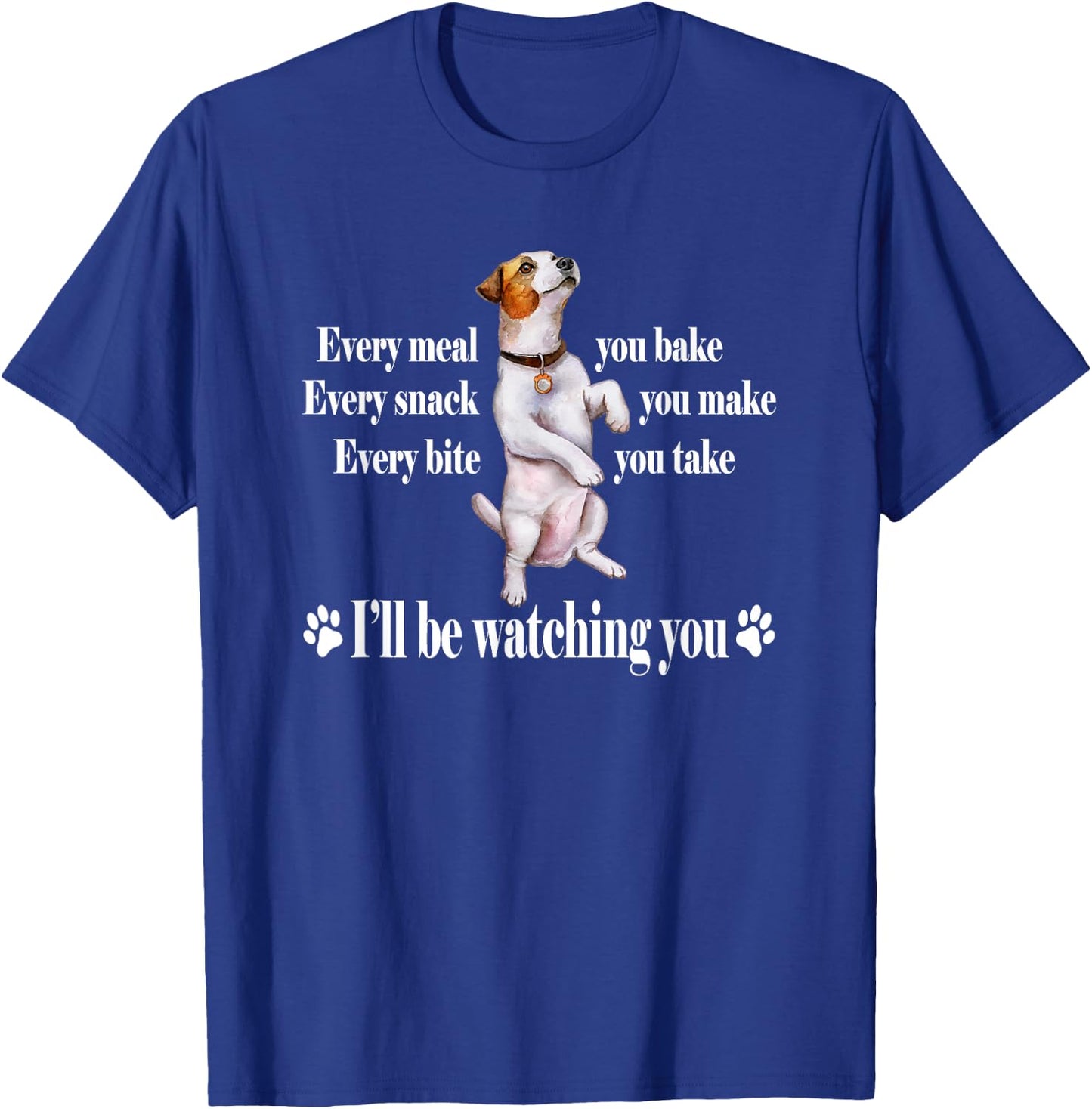 JRT Dog Lover Watching Snack Jack Russell T-Shirt - T-Shirt | Royal