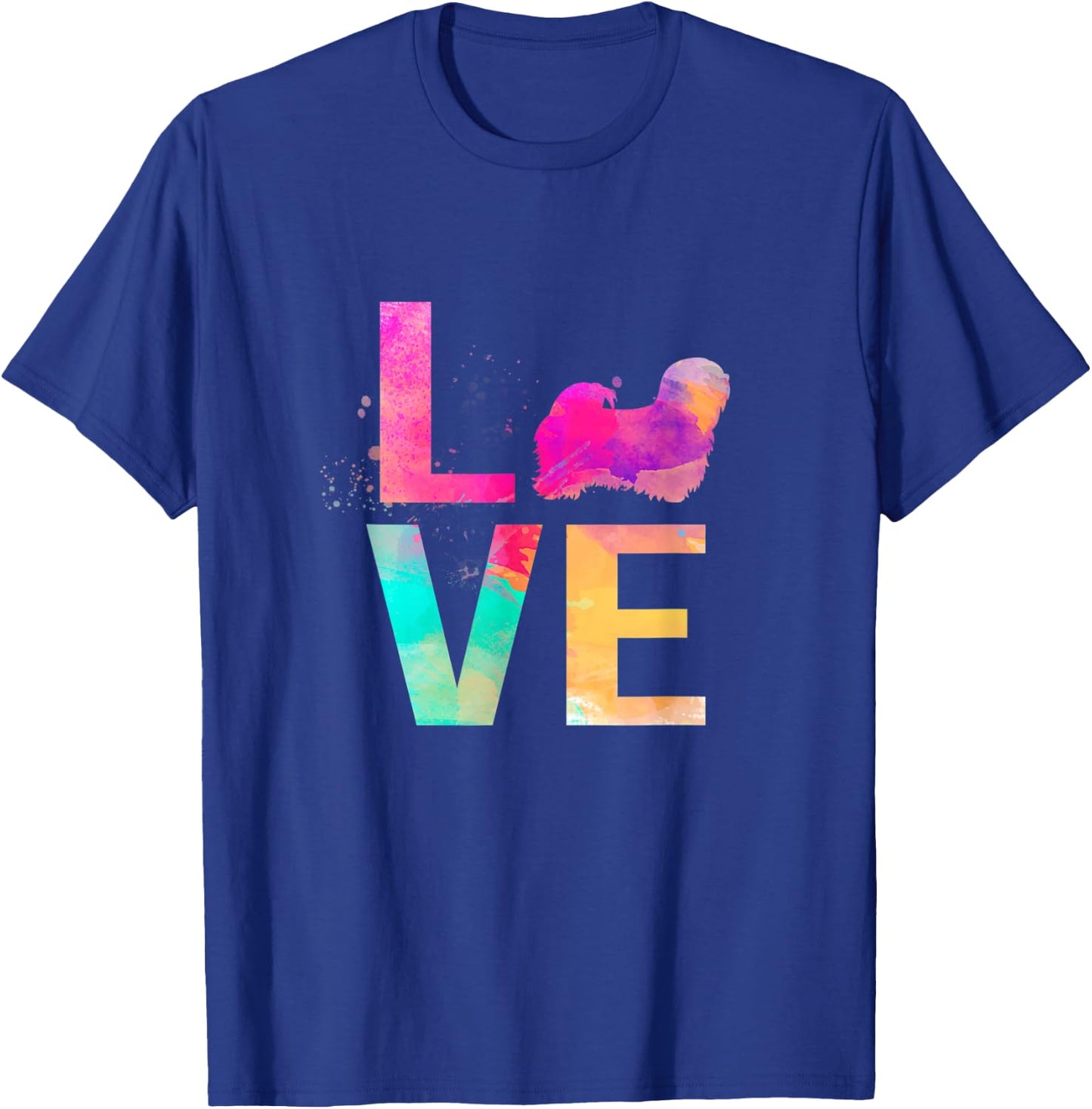 Colorful Lhasa Apso Dog Mom Gifts Lhasa Apso Men Women Kids T-Shirt - T-Shirt | Royal