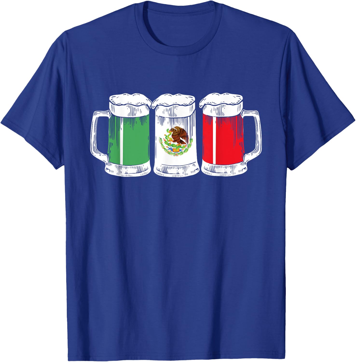 Viva Mexico Funny Beer Mexican Flag Cinco De Mayo Party Gift T-Shirt - T-Shirt | Royal