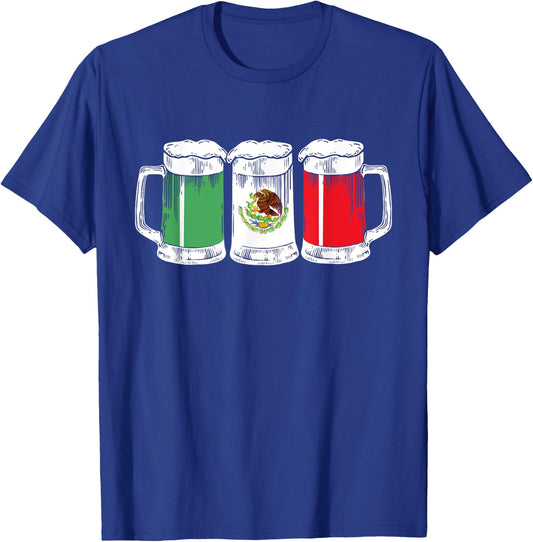 Viva Mexico Funny Beer Mexican Flag Cinco De Mayo Party Gift T-Shirt - T-Shirt | Royal
