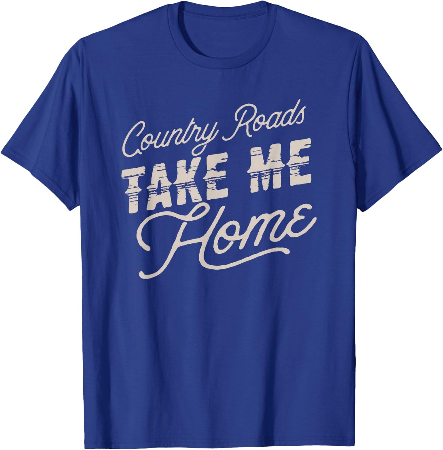 Vintage Country Roads Take me Home retro T-Shirt - T-Shirt | Royal