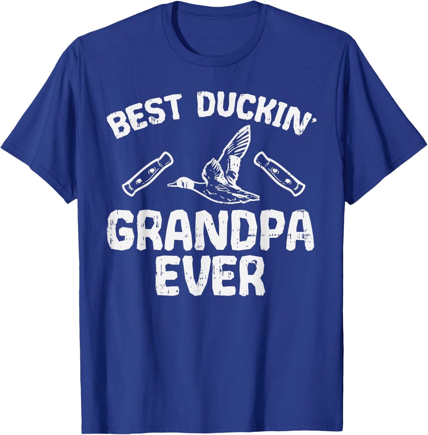 Best Duckin Grandpa Duck Hunting Waterfowl Bird Hunter Gift T-Shirt - T-Shirt | Royal