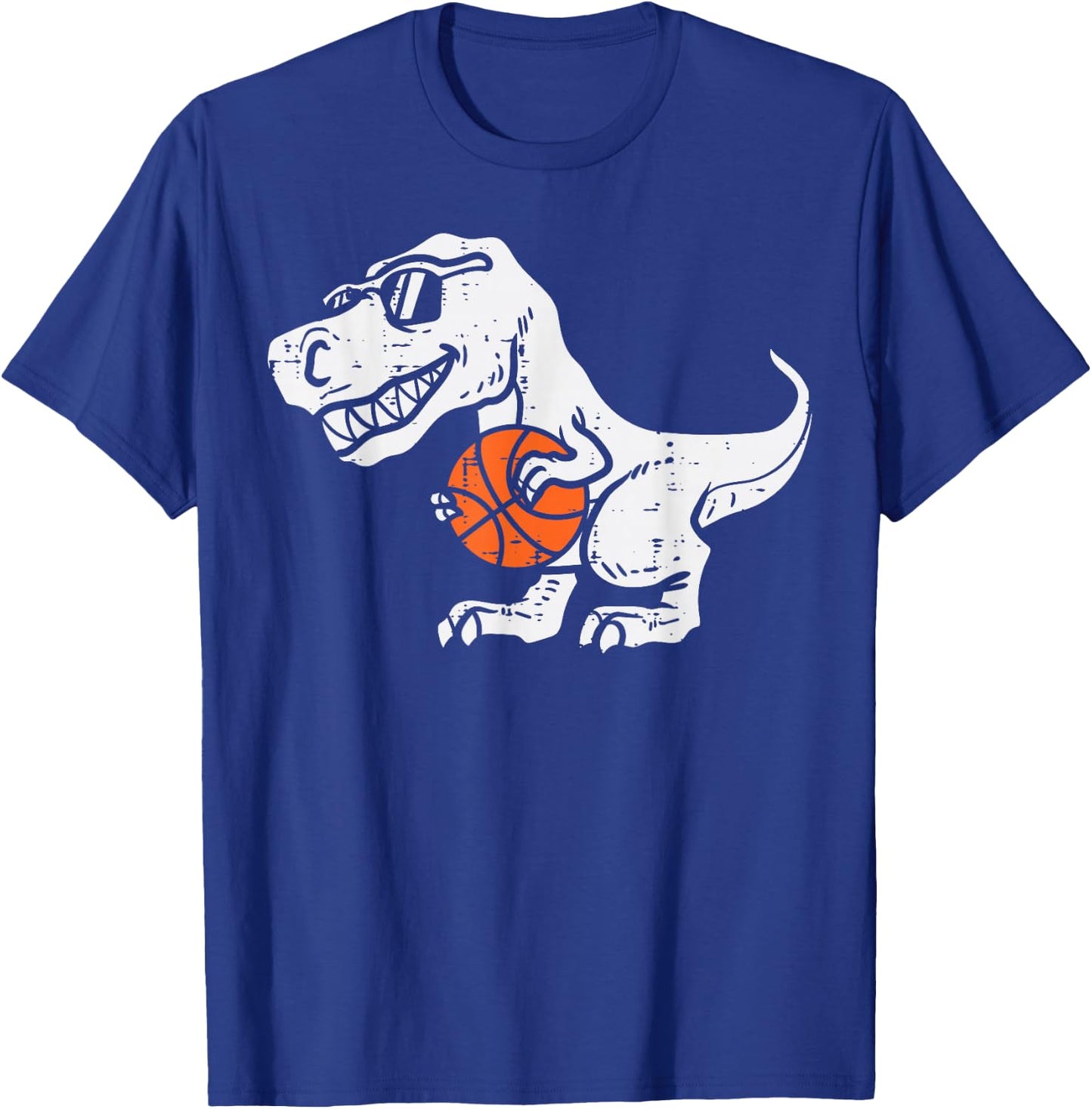 Trex Dinosaur Basketball Cute Sport Toddler Player Kids Boys T-Shirt - T-Shirt | Royal