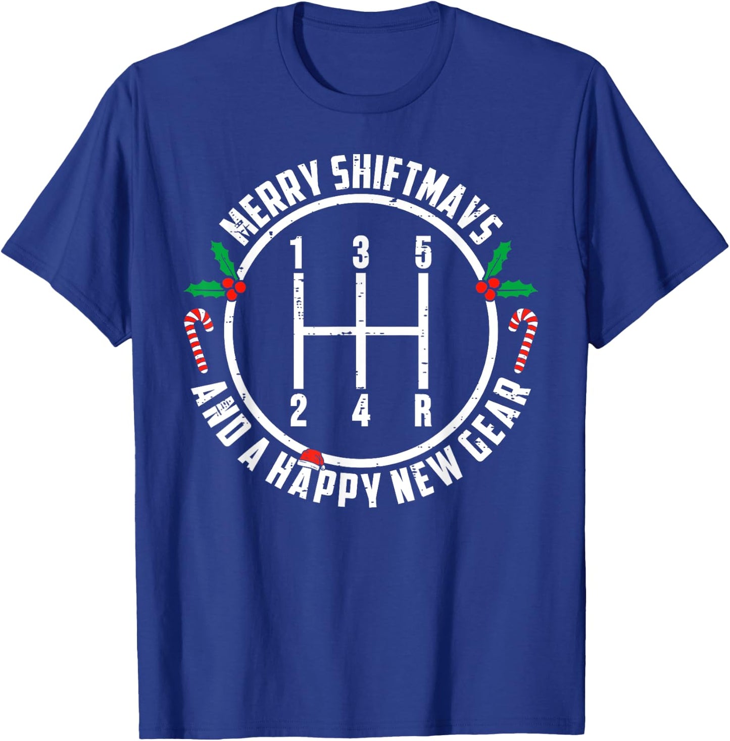 Merry Shiftmas And A Happy New Gear Car Guy Christmas T-Shirt - T-Shirt | Royal
