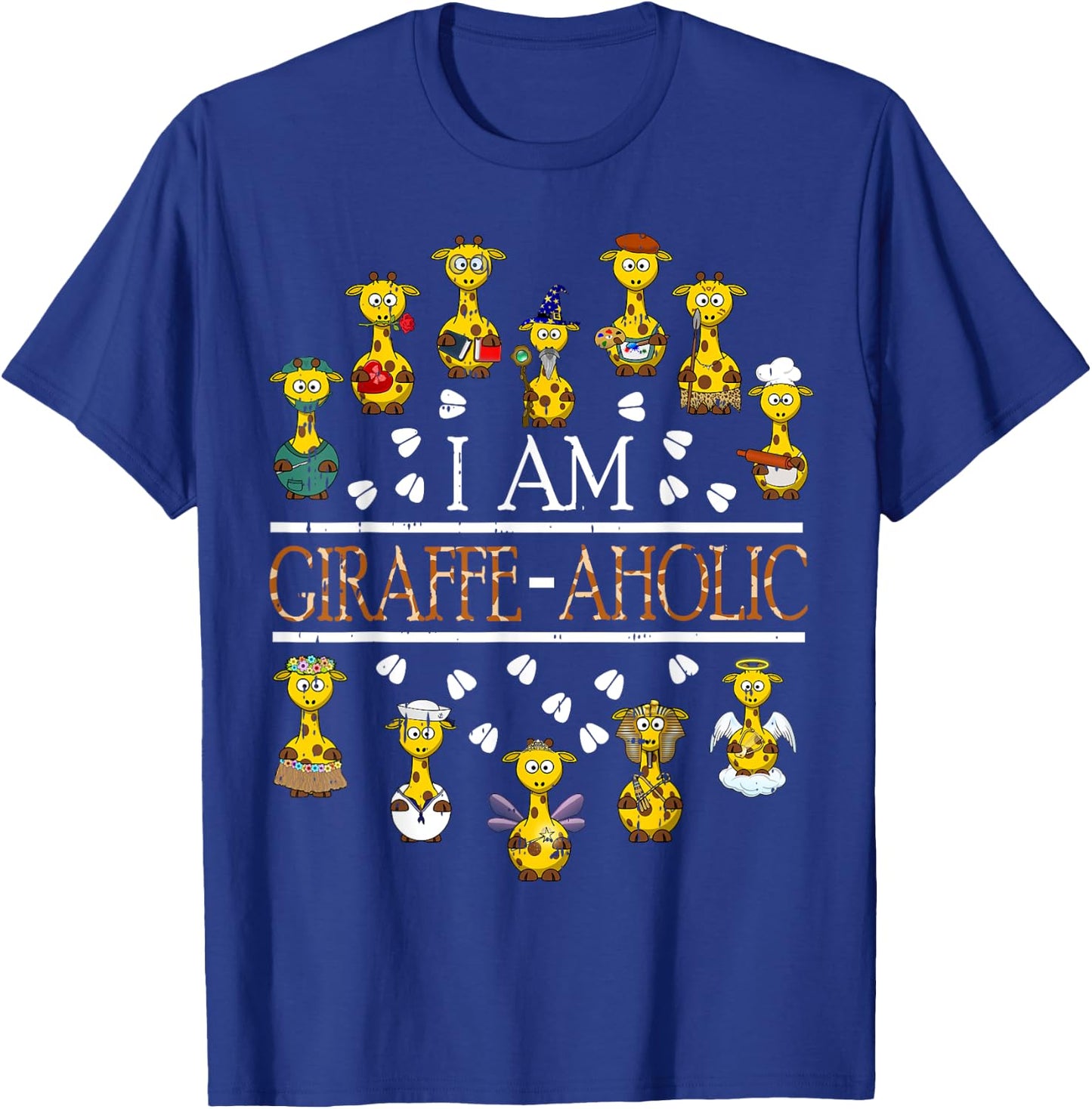 Giraffe Aholic Animal Wildlife Safari Giraffe Lover Gift T-Shirt - T-Shirt | Royal