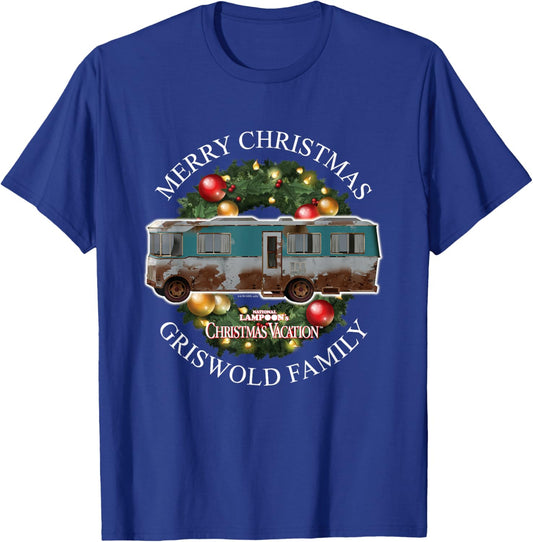 National Lampoon's Christmas Vacation - Van Wreath T-Shirt - T-Shirt | Royal
