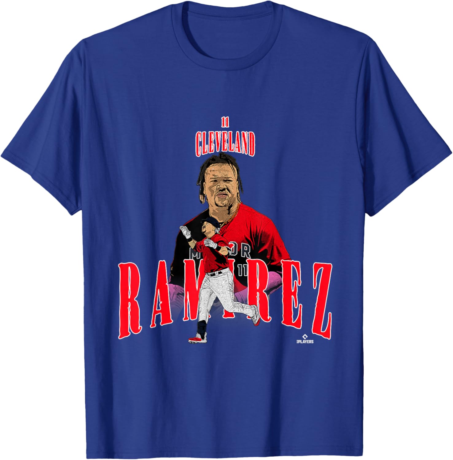 License Champs | Jose Ramrez | Cleveland Baseball Players | MLBRMR3002 T-Shirt - T-Shirt | Royal
