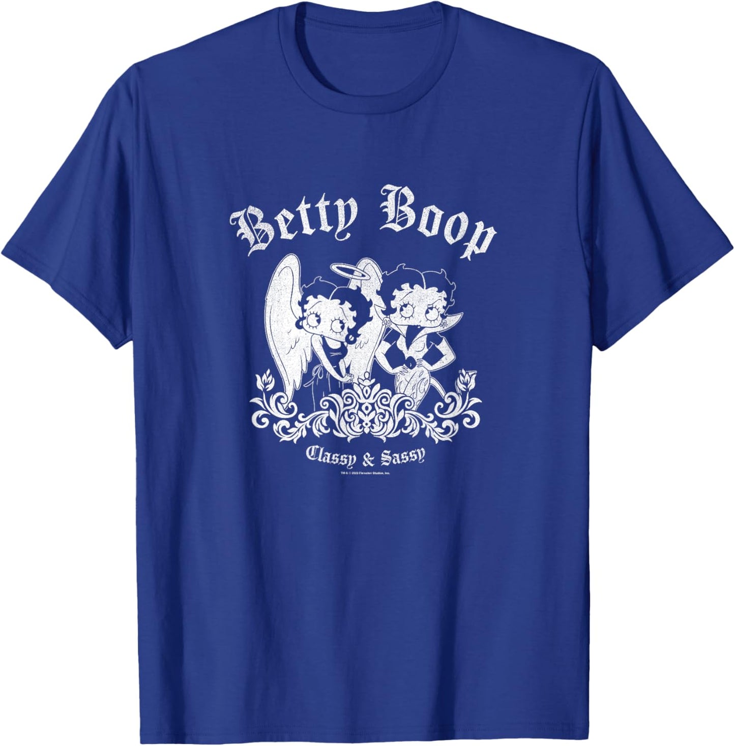 Betty Boop Classy & Sassy Angel & Demon Vintage Logo T-Shirt - T-Shirt | Royal