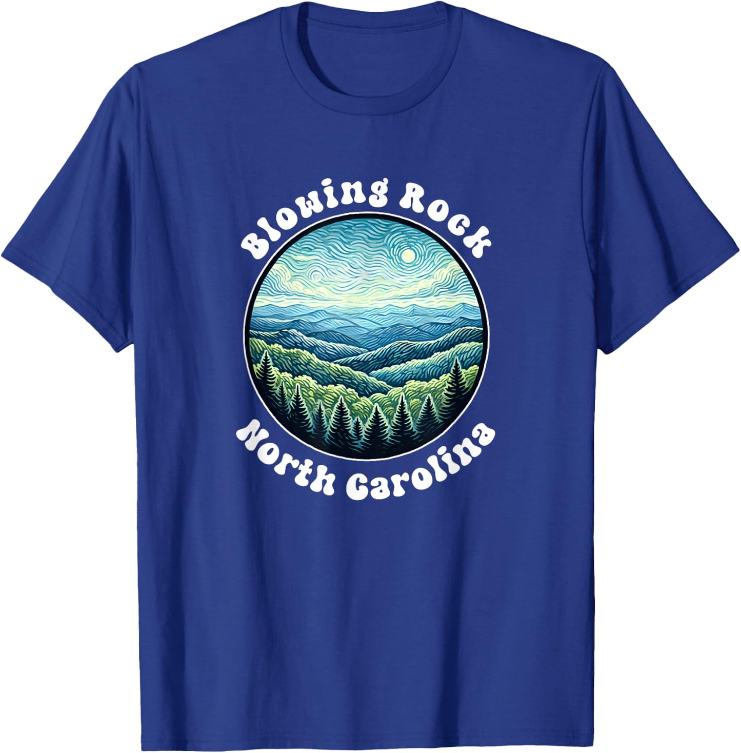 Blowing Rock North Carolina Mountains Vacation Souvenir T-Shirt - T-Shirt | Royal