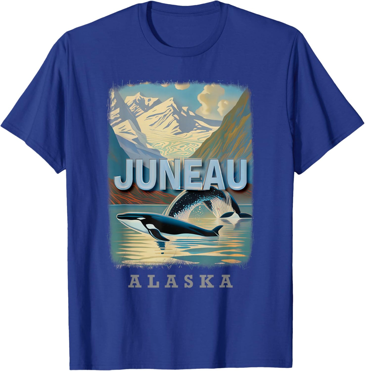 Juneau Alaska AK Glacier Majesty SD990 T-Shirt - T-Shirt | Royal