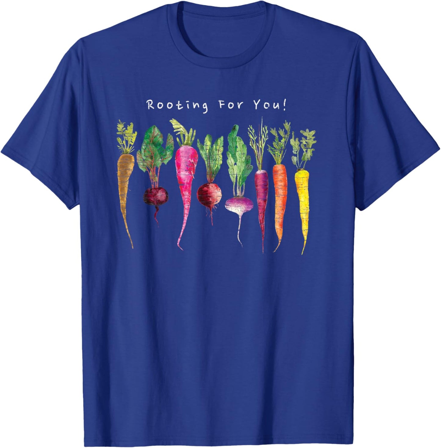 Rooting For You! - Funny Vintage Garden Vegetable T-Shirt - T-Shirt | Royal