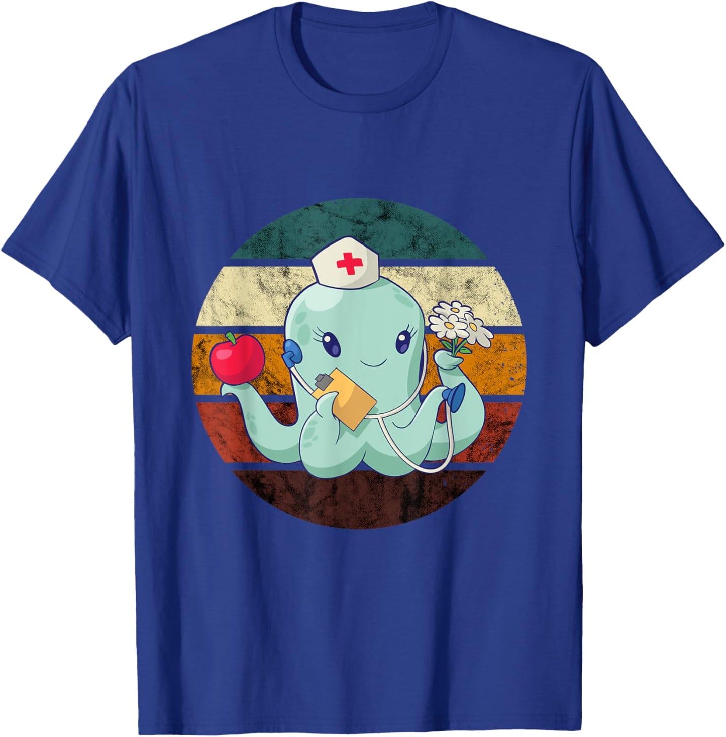 Octopus Doctor Retro Cephalopod Sea Monster Vintage Kraken T-Shirt - T-Shirt | Royal