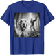 Funny Golden retriever Selfie with bigfoot sasquatch T-Shirt - T-Shirt | Royal