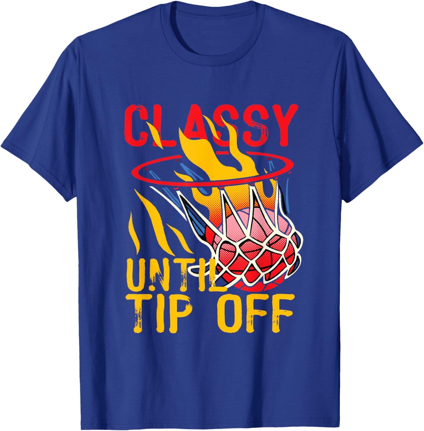Classy Until Tipoff Sports Design Favorite Basketball Mom T-Shirt - T-Shirt | Royal