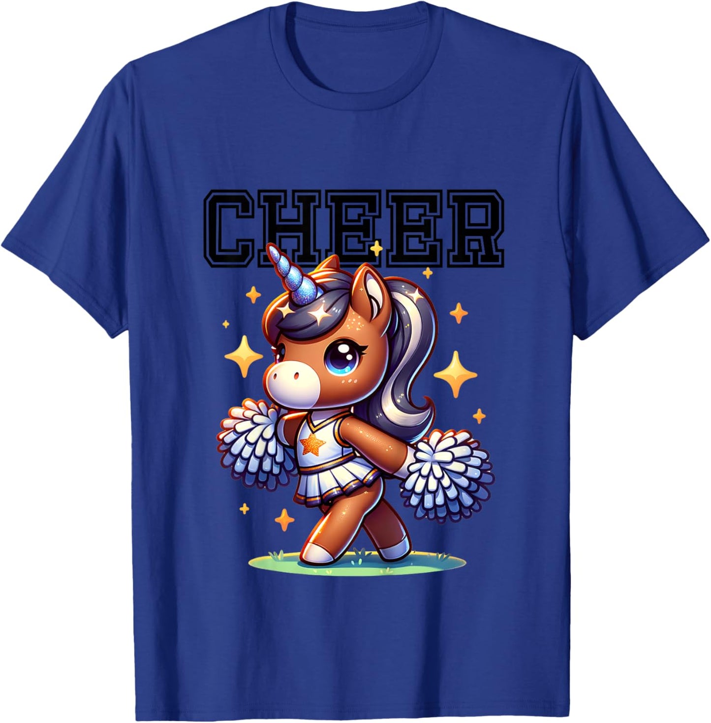 Kids Unicorn Cheer T-Shirt - T-Shirt | Royal