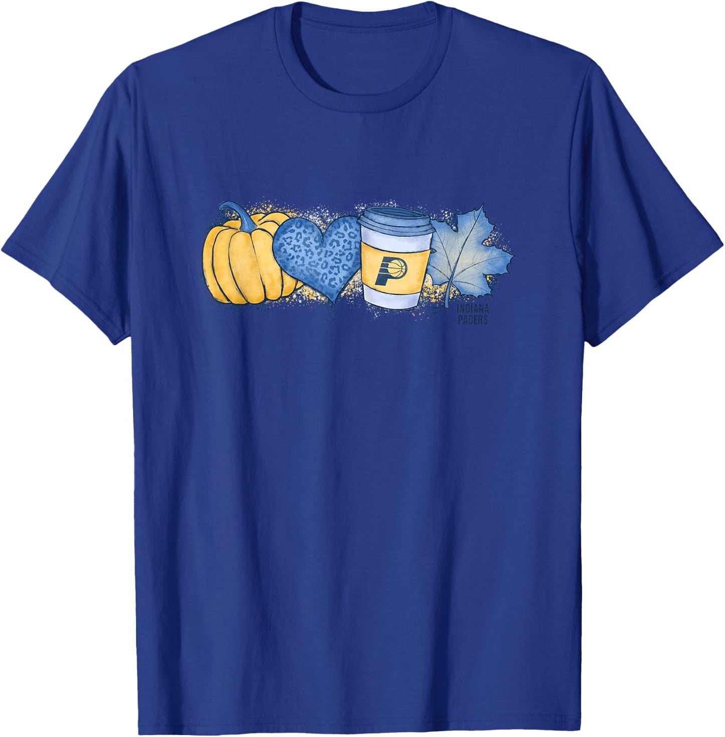 NBA Indiana Pacers Cozy Fall Painted Banner T-Shirt - T-Shirt | Royal