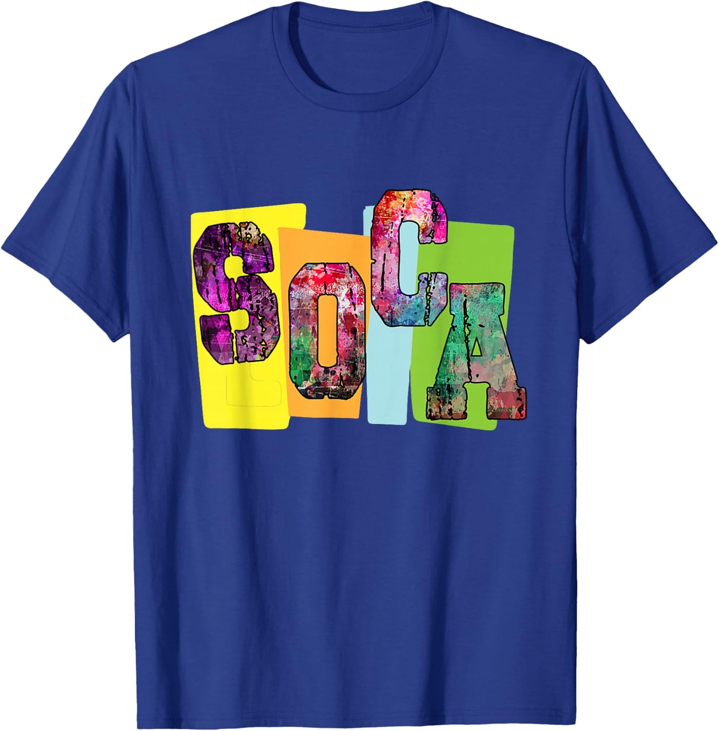 Jouvert Inspired Soca Apparel/ Carnival Top T-Shirt - T-Shirt | Royal