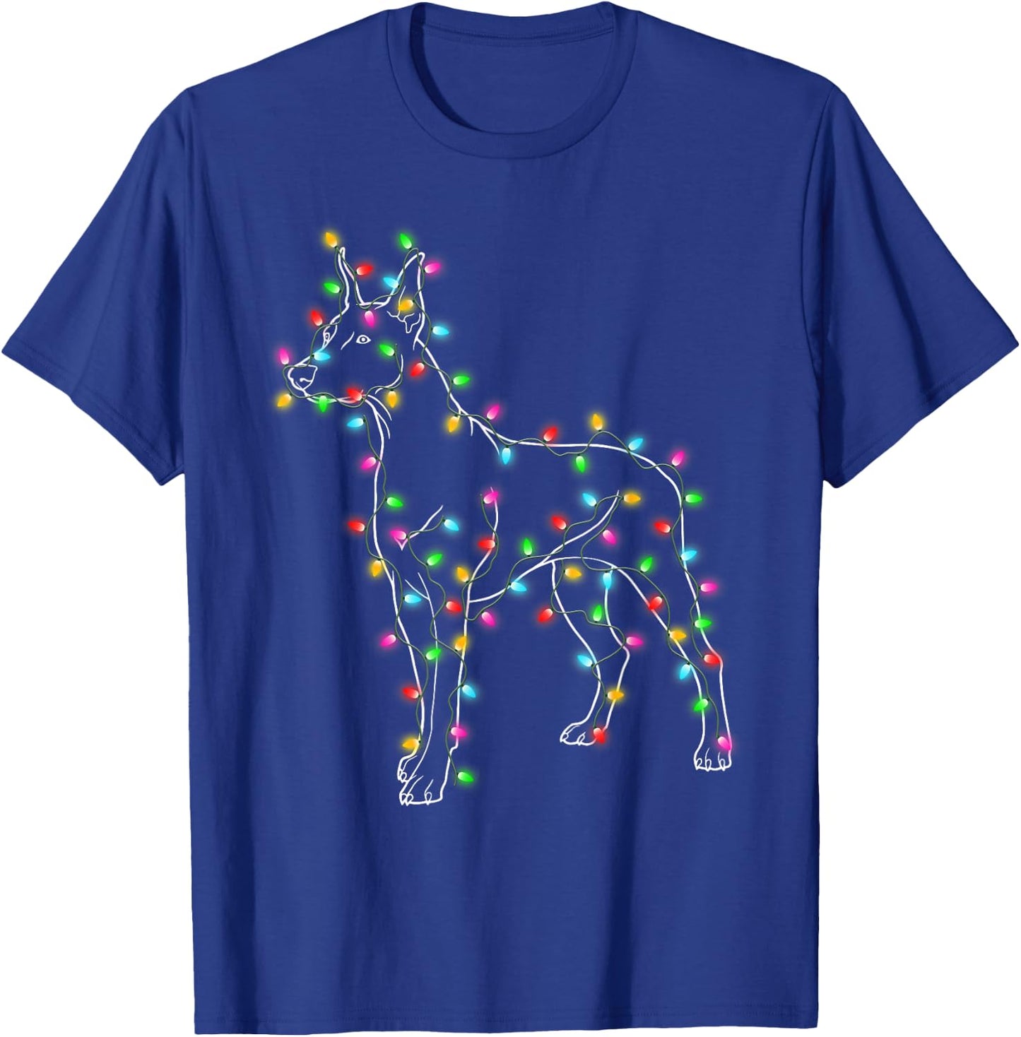 Doberman Pinscher Dogs Tree Christmas Sweater Xmas Pet Dog T-Shirt - T-Shirt | Royal
