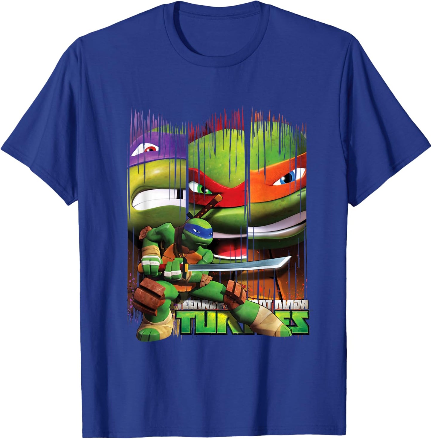 TMNT Leonardo In Front group Shot T-Shirt - T-Shirt | Royal