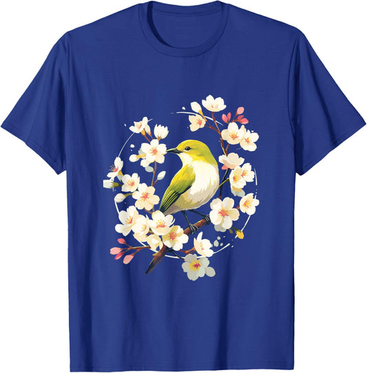 Cherry Blooms & Mejiro Moments: A Spring Affair T-Shirt - T-Shirt | Royal