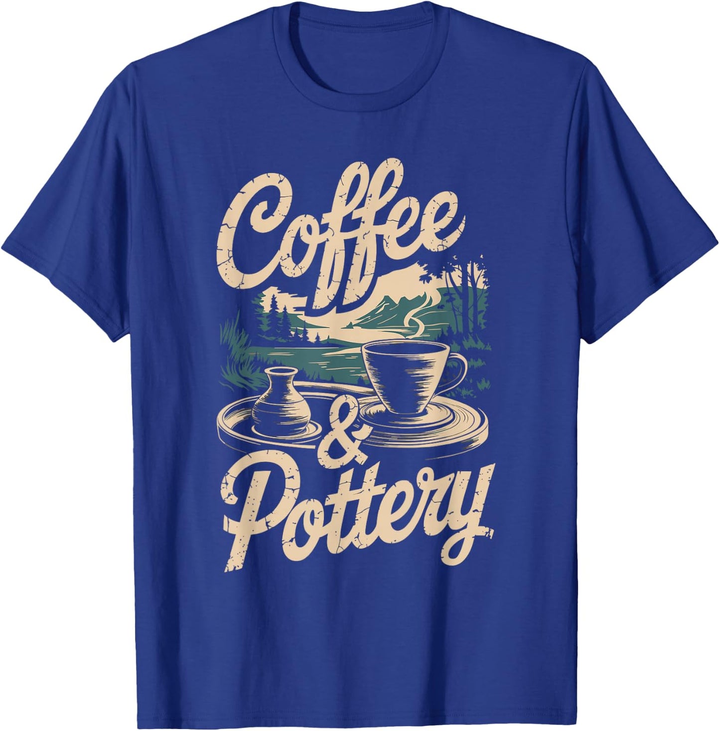 Coffee And Pottery T-Shirt - T-Shirt | Royal