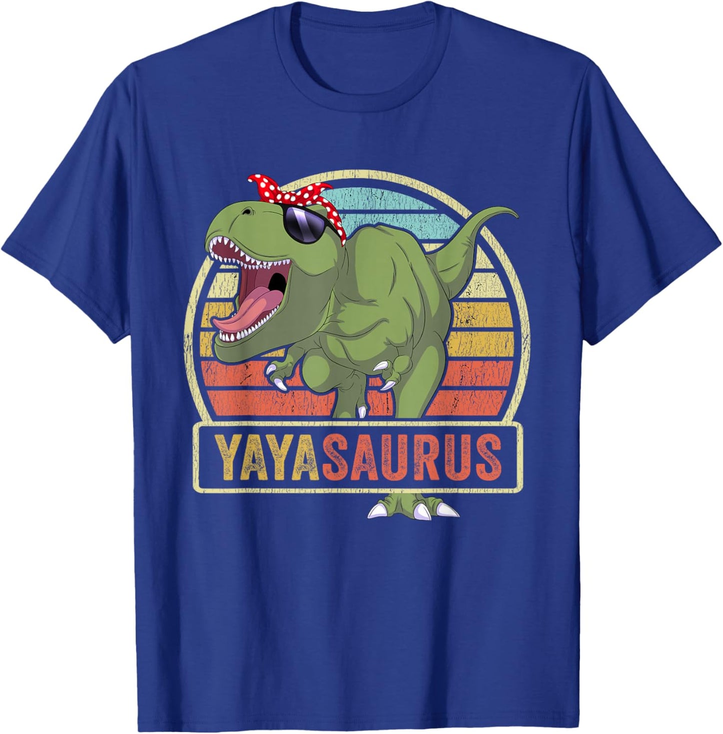 Yayasaurus Dinosaur Yaya Saurus Family Matching T-Shirt - T-Shirt | Royal