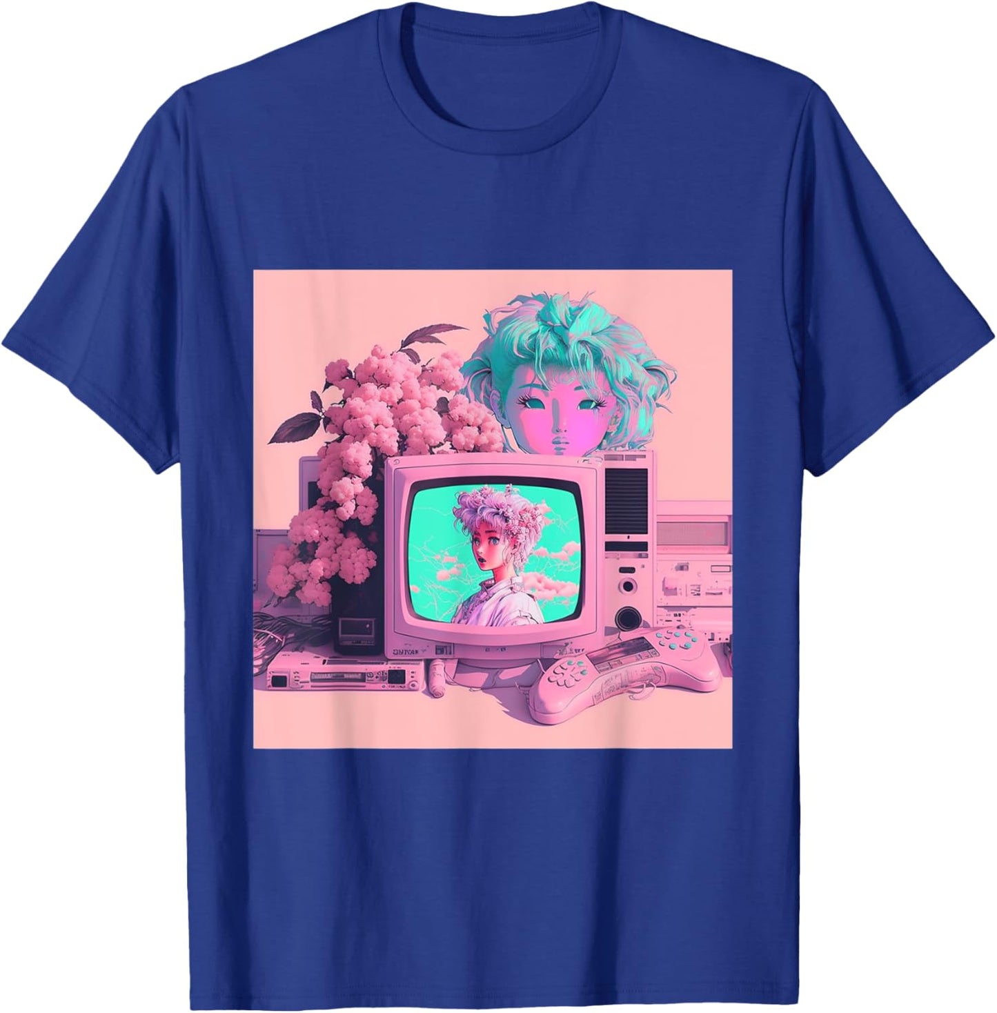 Retro Vaporwave Aesthetic 90s EGirl japanese art T-Shirt - T-Shirt | Royal