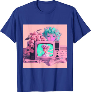 Retro Vaporwave Aesthetic 90s EGirl japanese art T-Shirt - T-Shirt | Royal