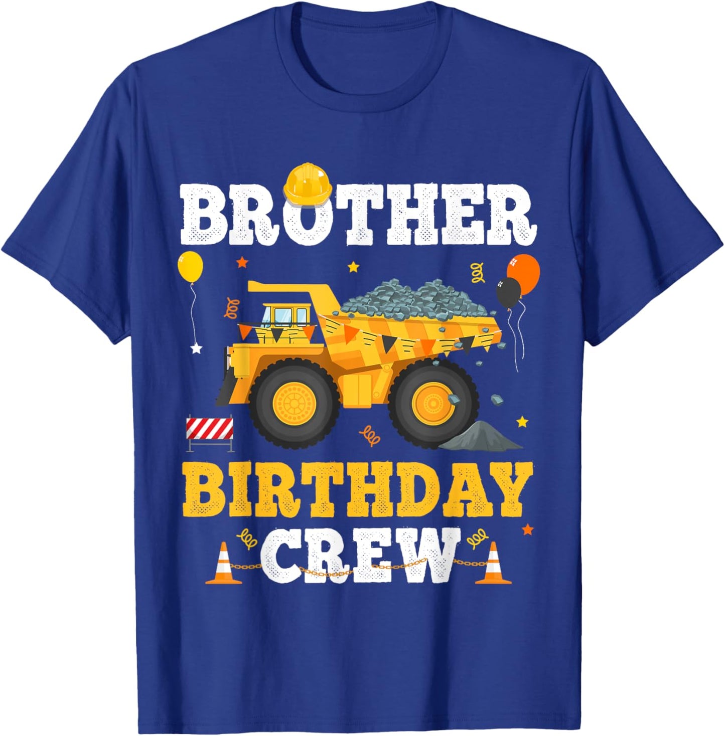Brother Birthday Construction Crew Matching Dump Truck Bro T-Shirt - T-Shirt | Royal