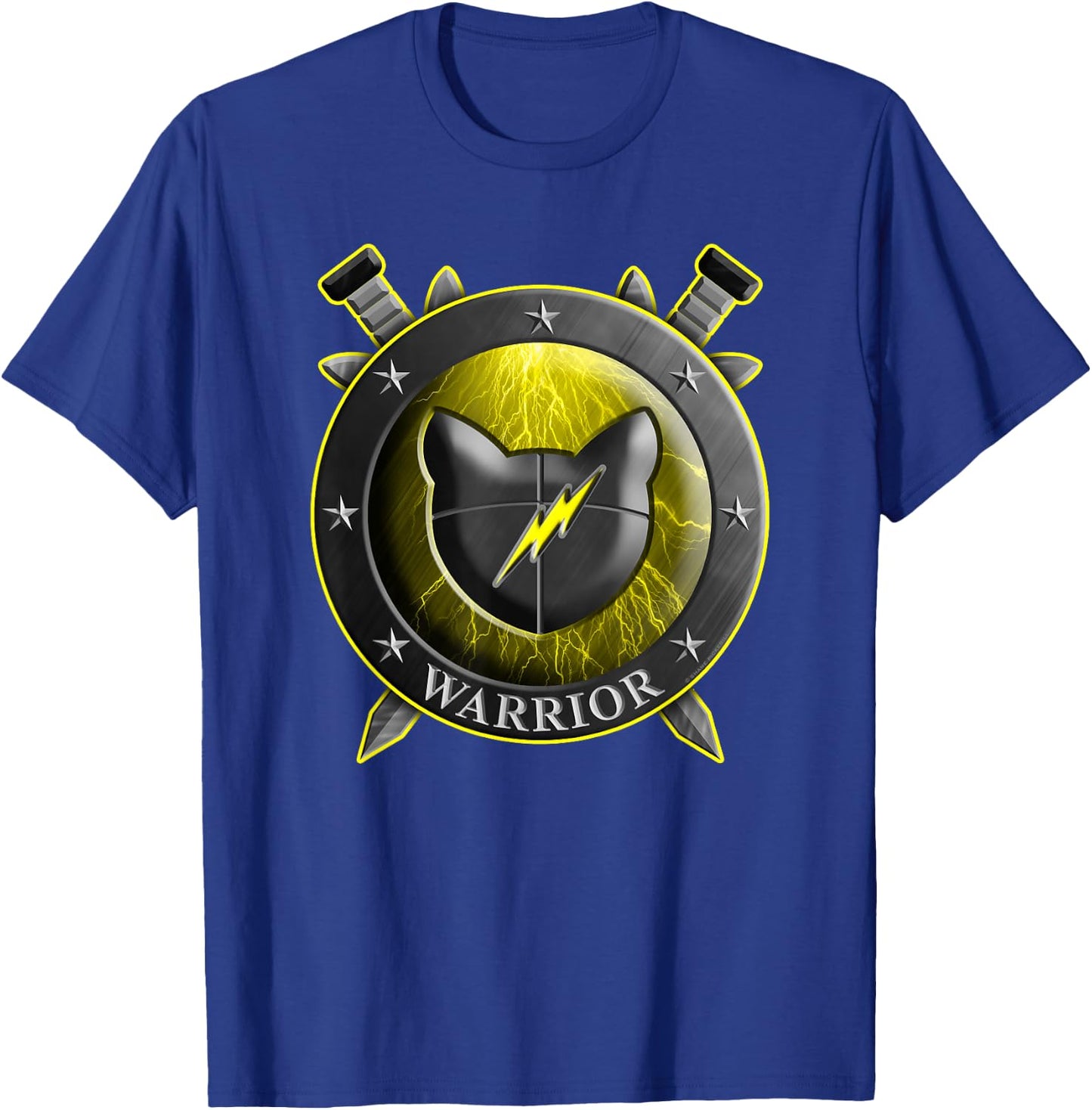 Cat Shield Swords Thunder Funny for Kids T-Shirt - T-Shirt | Royal