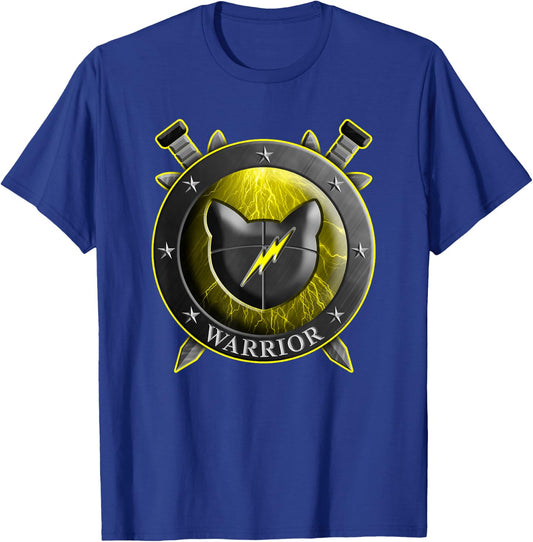 Cat Shield Swords Thunder Funny for Kids T-Shirt - T-Shirt | Royal