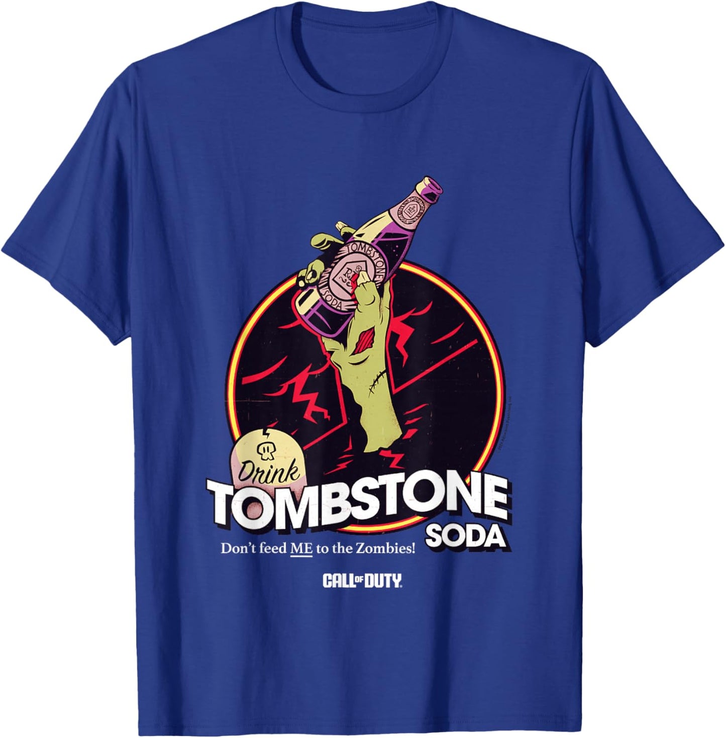 Call Of Duty Zombies Drink Tombstone Soda Vintage , Red, S T-Shirt - T-Shirt | Royal