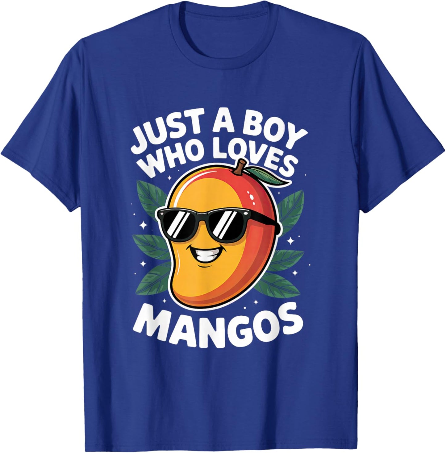 Just a Boy Who Loves Mangos Mango Fruit Men Boys Kds Teens T-Shirt - T-Shirt | Royal