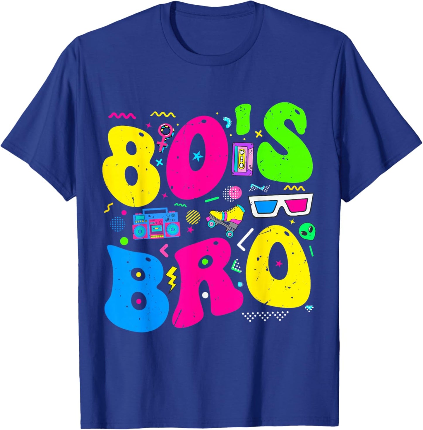 This is My 80s Bro 80's 90's Theme Party Outfit 80s Costume T-Shirt - T-Shirt | Royal