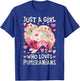 Pomeranian Just A Girl Who Loves Dog Flower Women Floral T-Shirt - T-Shirt | Royal