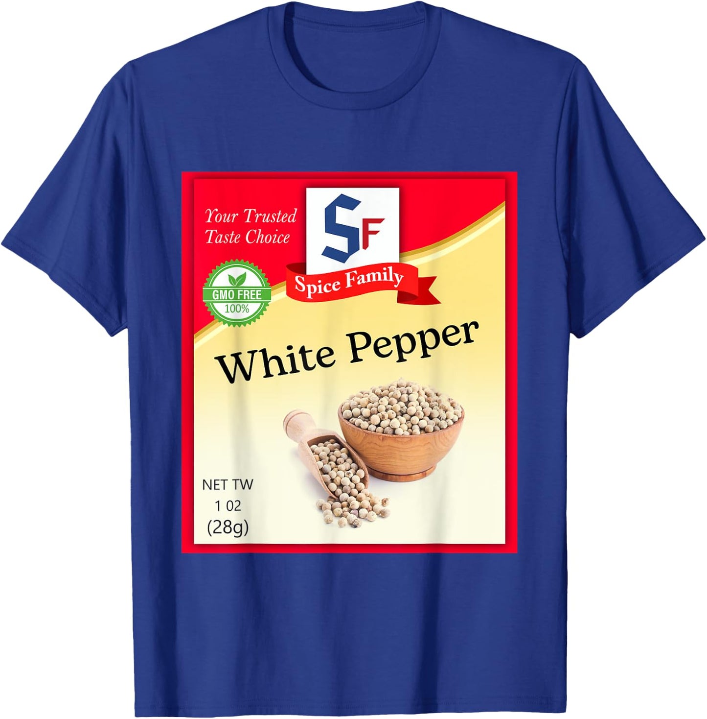 White Pepper Condiment Costume Holiday Spice Costumes T-Shirt - T-Shirt | Royal