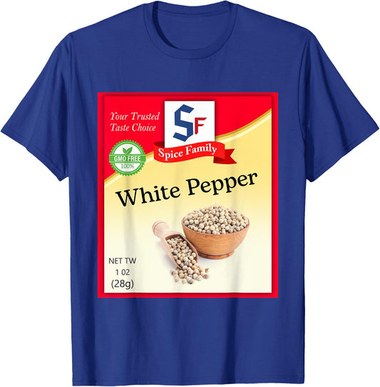 White Pepper Condiment Costume Holiday Spice Costumes T-Shirt - T-Shirt | Royal