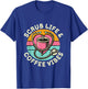 Cute Registered Nurse Life Retro RN Coffee Lover T-Shirt - T-Shirt | Royal